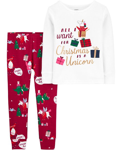 Carter S Toddler Girl 2 Piece 100 Snug Fit Cotton Pjs Reviews Pajamas Kids Macy S
