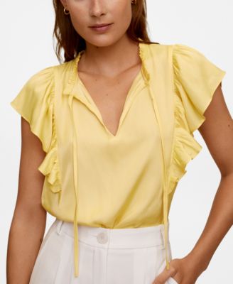 macy's yellow blouses