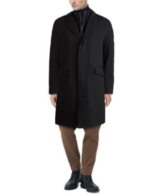 cole haan twill bibby overcoat