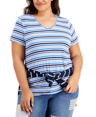 macy's style & co plus size tops