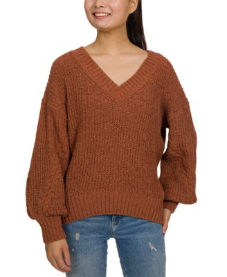 hippie rose chenille sweater