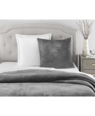 gray velvet euro shams