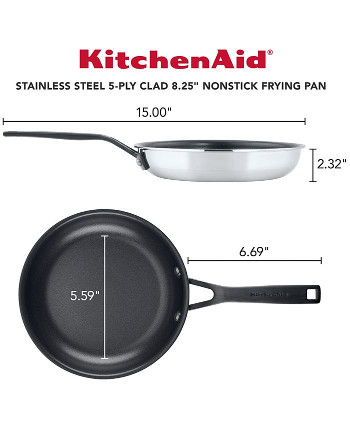 KitchenAid Polished Stainless Steel Nonstick 8" Fry Pan & Reviews