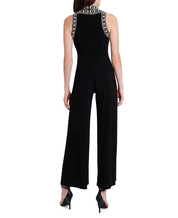 MSK Embellished High-Neck Jumpsuit & Reviews - Dresses - Women - Macy's