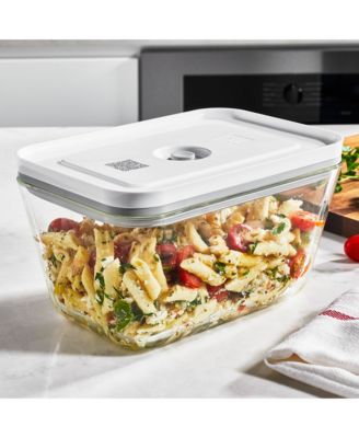 Вакуумная упаковка Zwilling Fresh & Save из большого стекла прямоугольной формы емкостью 67 унций, набор из 2