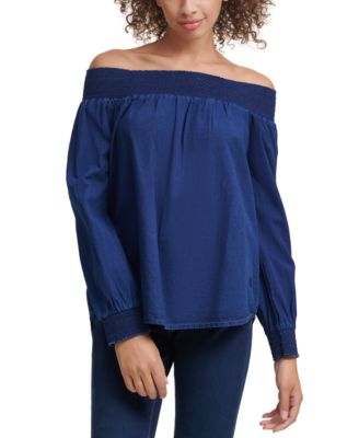 tommy hilfiger off the shoulder top