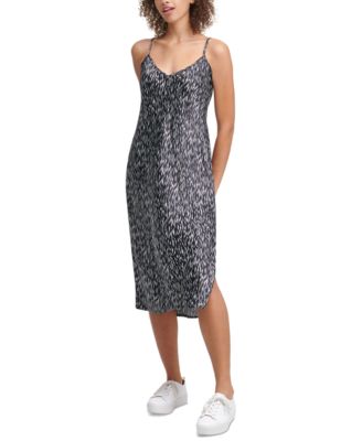 printed slip dress