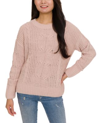 hippie rose chenille sweater