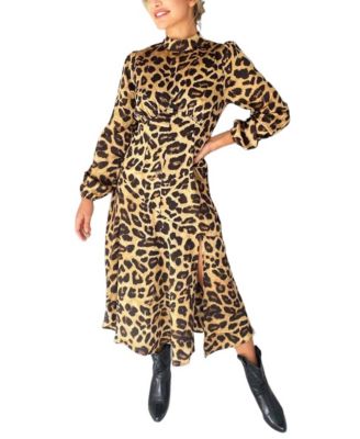 ax paris yellow animal print dress