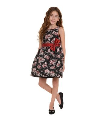 belle mono jacquard dress