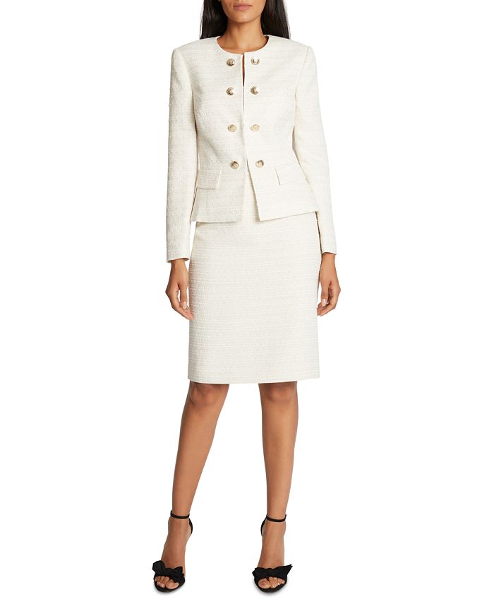 tahari asl white suit