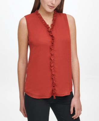 macys sleeveless blouses