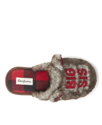 dearfoams auntie bear slippers