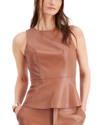 leather peplum top