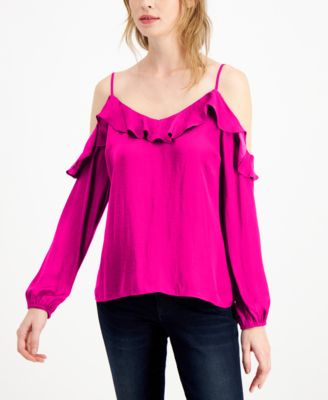 macys ruffle top