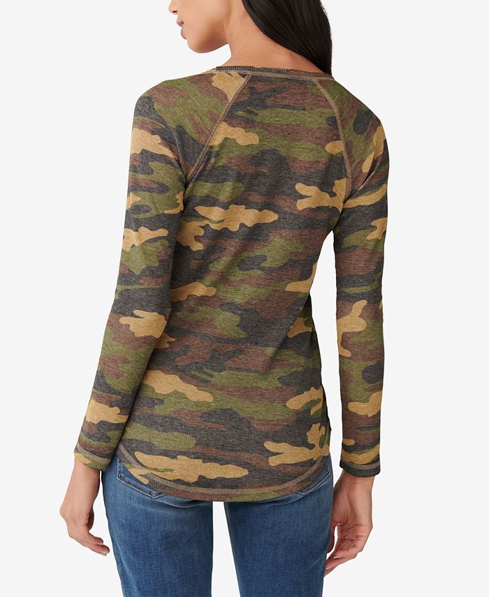 Lucky Brand Camo Thermal TShirt & Reviews Tops Women Macy's