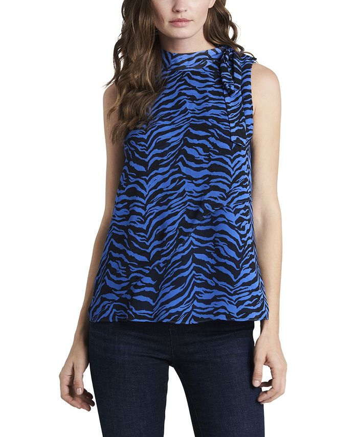 Download Vince Camuto Women S Petite Sleeveless Tie Neck Layered Blouse Reviews Tops Petites Macy S