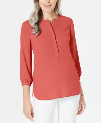 macys petite blouses