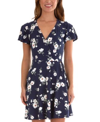 macys flutter sleeve dress