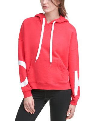 calvin klein performance logo fleece hoodie