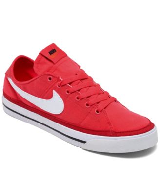 red nike court shoes