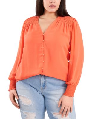 sheer long sleeve top plus size