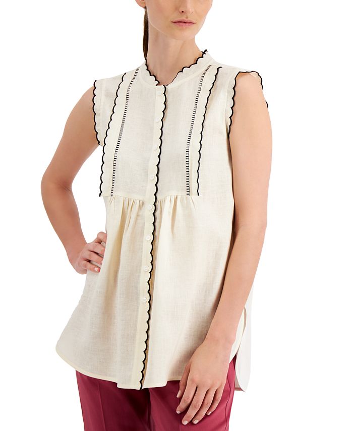 scalloped shirt