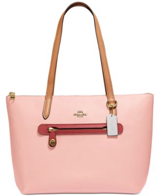 coach taylor tote in pebble leather