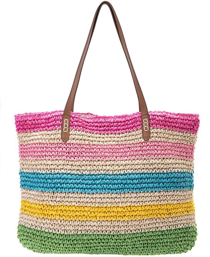 INC International Concepts INC Tropical Straw Tote, Created for Macy's ...
