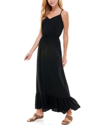 v neck maxi dress