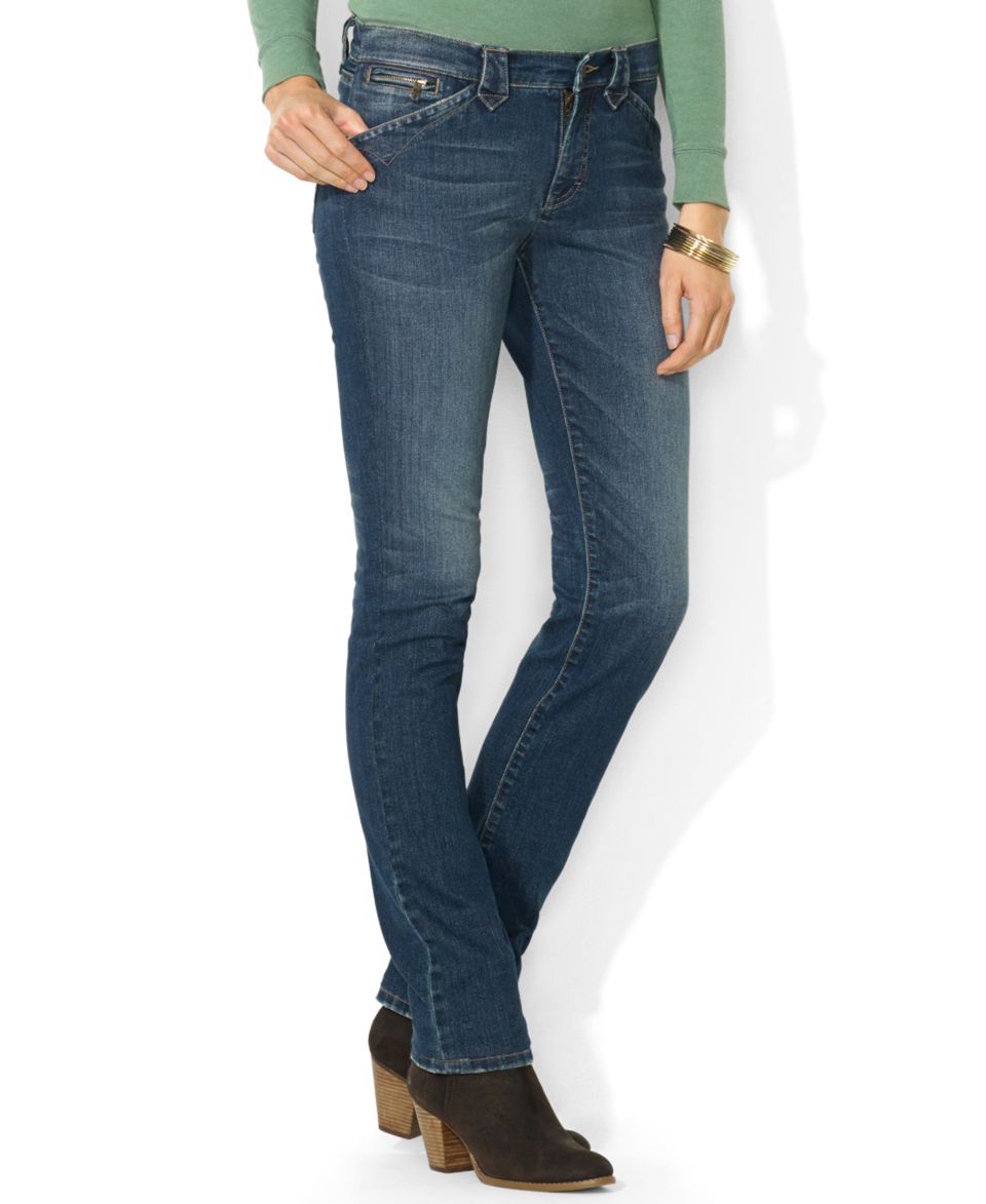 Lauren Jeans Co. Straight Leg Jeans, Lakeside Wash   Jeans   Women