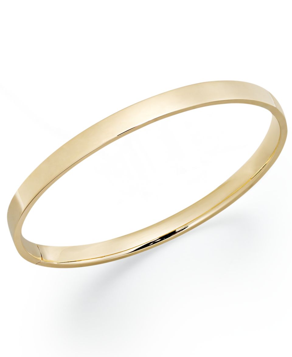 14k Gold Bracelet, Flat Bangle Bracelet   Bracelets   Jewelry & Watches