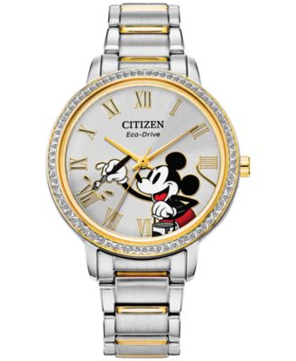 Двухцветные часы-браслет из нержавеющей стали Disney by Citizen с Микки Маусом, 33 мм