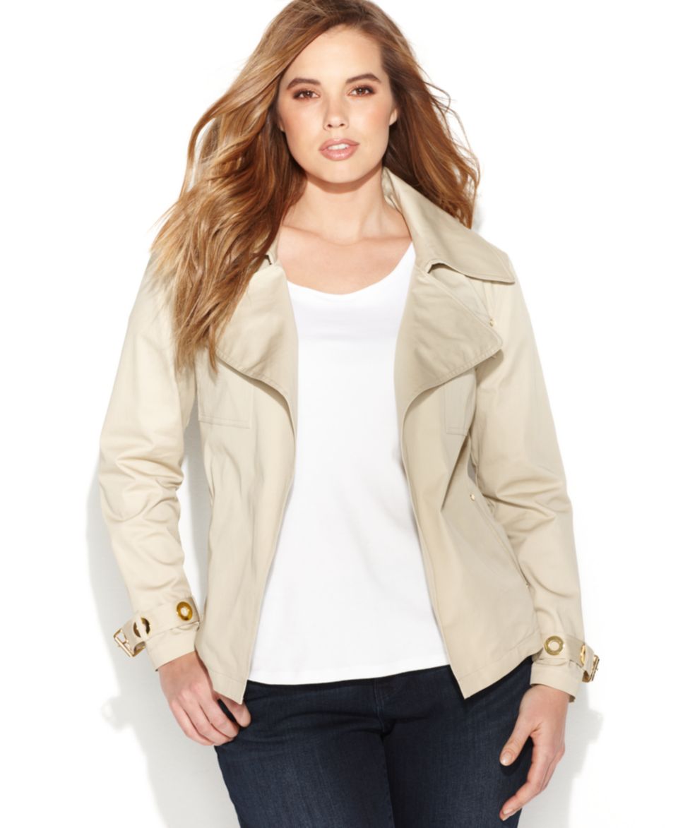 MICHAEL Michael Kors Plus Size Linen Draped Blazer   Plus Sizes