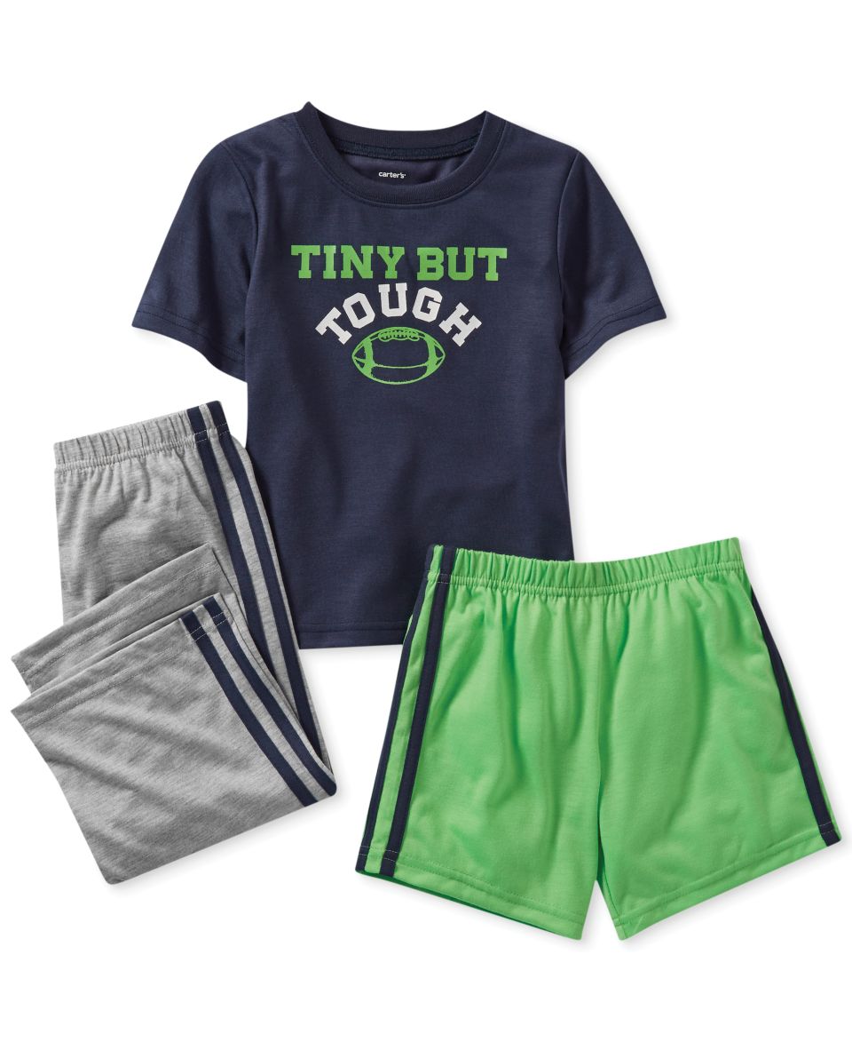 Carters Toddler Boys Baseball Pajama Tee, Shorts & Pants