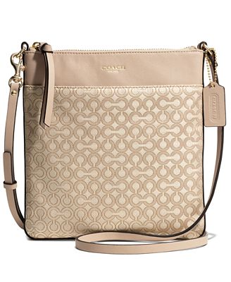 COACH MADISON NORTH/SOUTH SWINGPACK IN OP ART PEARLESCENT FABRIC ...
