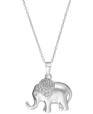 black diamond elephant necklace