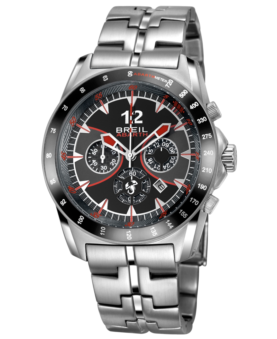 Breil Mens Chronograph Abarth Stainless Steel Bracelet Watch 44mm TW1249   Watches   Jewelry & Watches