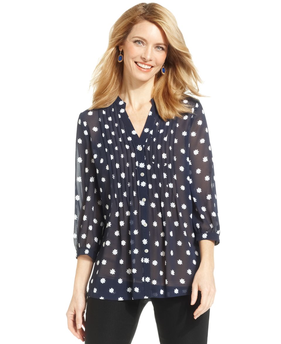 INC International Concepts Top, Kimono Sleeve Solid V Neck Empire