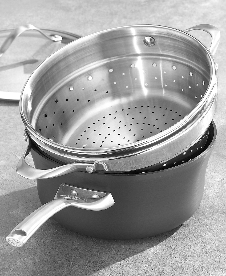 Calphalon Contemporary Nonstick Saucepan with Steamer Insert, 4.5 Qt.