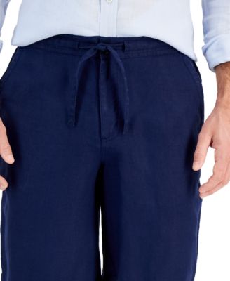 Мужские шорты Club Room из 100% льна на завязках, созданные для Macy's