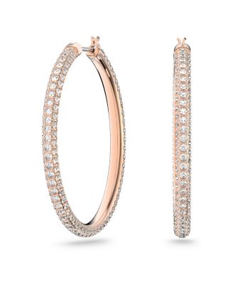 Серьги-кольца с камнями Swarovski