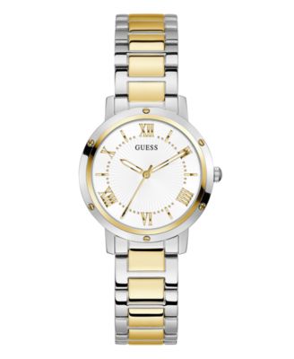 Женские двухцветные часы-браслет GUESS из нержавеющей стали, 34 мм