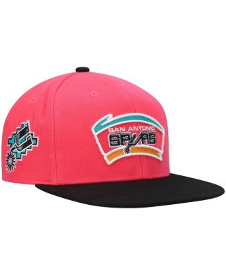 Мужская кепка Mitchell & Ness Pink San Antonio Spurs Hardwood Classics с застежкой-молнией