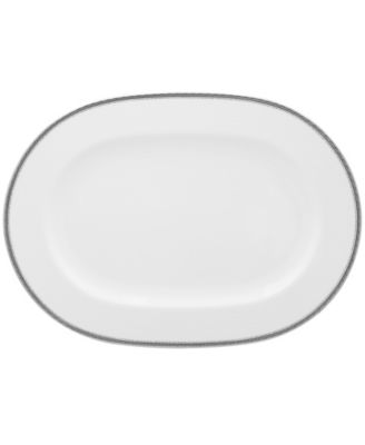 Платиновое овальное блюдо Noritake Whiteridge, 16 дюймов