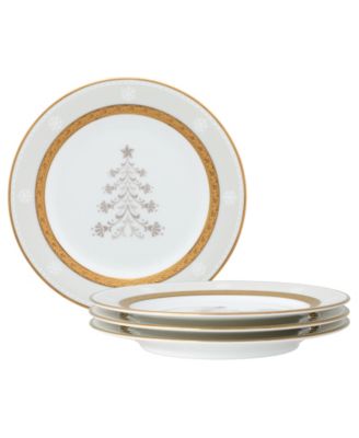 Золотой набор Noritake Charlotta Gold из 4 тарелок для закусок 
