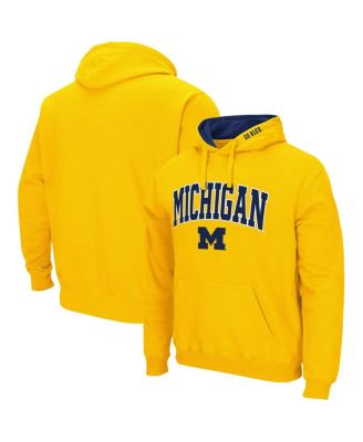 Мужская толстовка-пуловер Colosseum Maize Michigan Wolverines Arch & Logo 3.0 с капюшоном