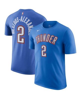 Мужская футболка Nike Shai Gilgeous-Alexander Blue Oklahoma City Thunder Icon 2022/23 с названием и номером команды