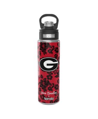 Бутылка Vera Bradley x Tervis Georgia Bulldogs объемом 24 унции с широким горлышком и роскошной крышкой