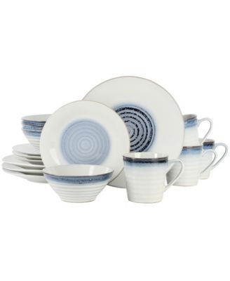 Набор посуды из 16 предметов со спиральным реактивным тиснением Gibson Elite, рассчитанный на 4 персоны